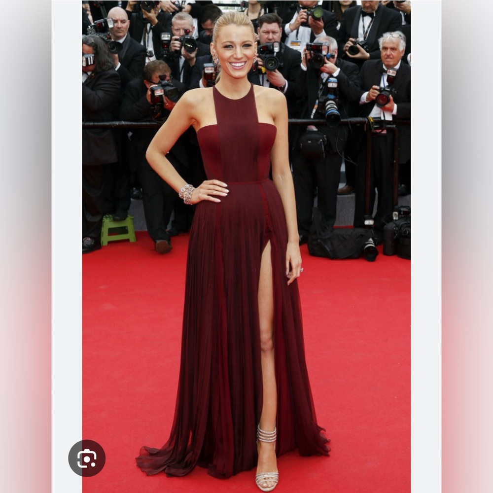 Blake Lively Burgundy 2014 Red Carpet Dress. size 2